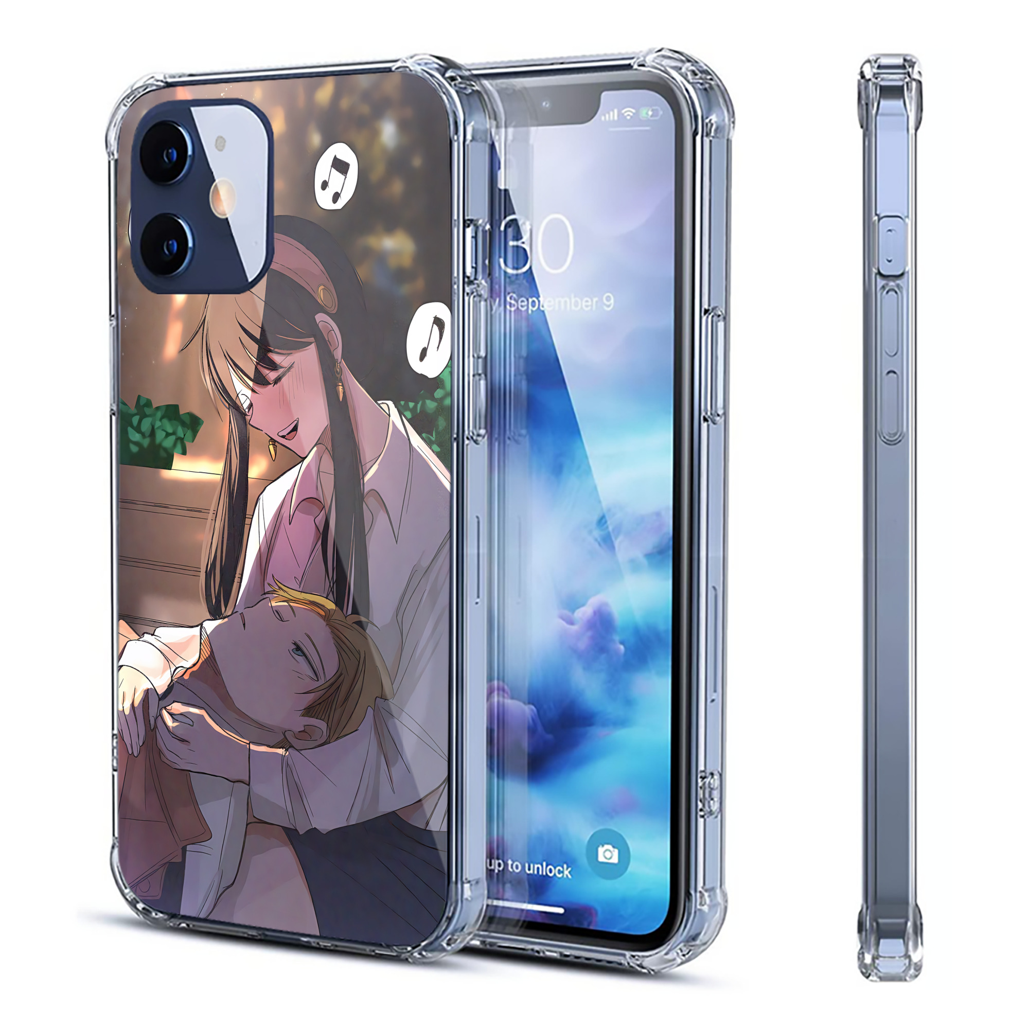 （画像用） SPY×FAMILY间谍家家酒 【iPhone 12シリーズ対応】透明スマホケース（クリアソフトケース）